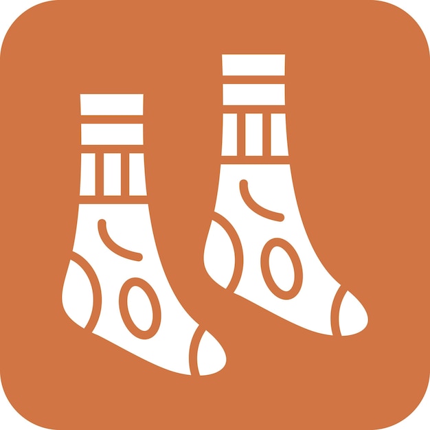 Estilo del icono de los calcetines de diseño vectorial