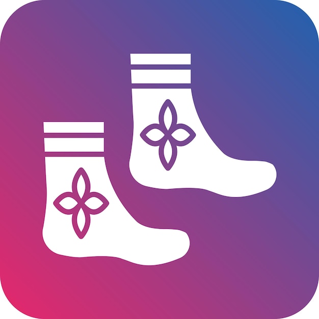 Estilo del icono de los calcetines de diseño vectorial