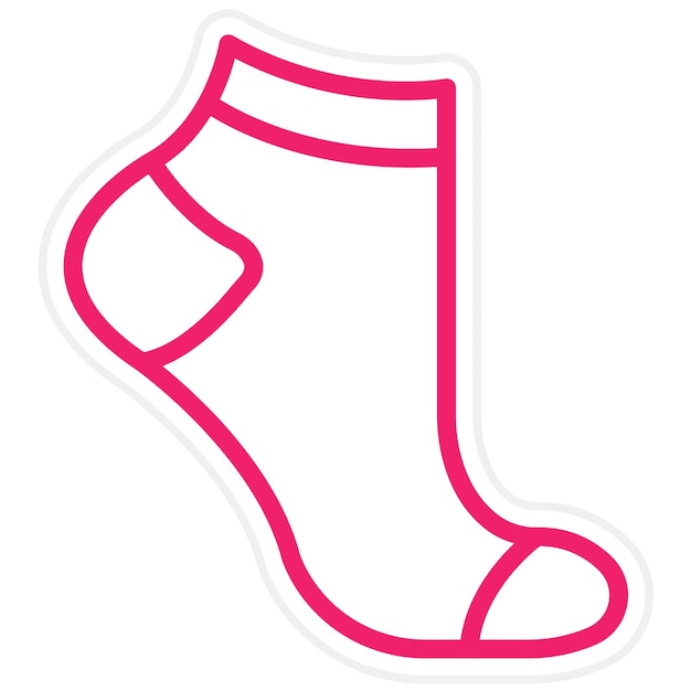 Estilo del icono de los calcetines de diseño vectorial