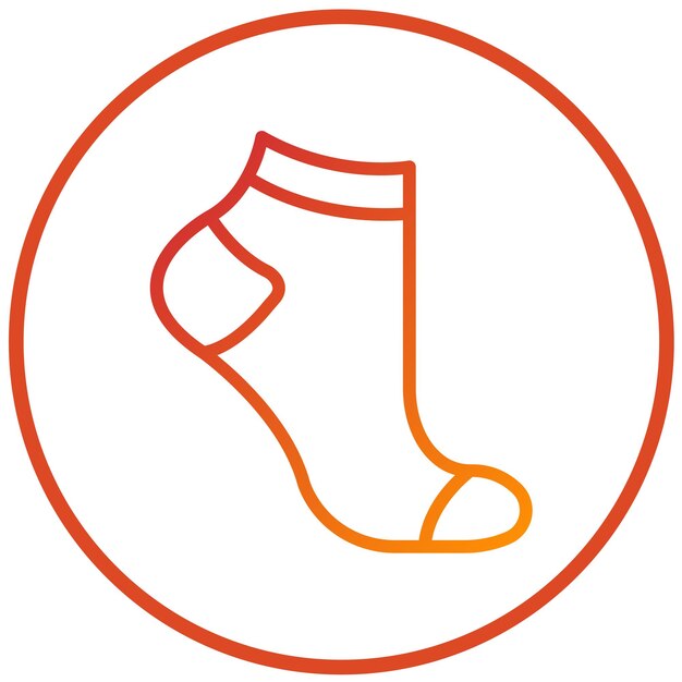 Estilo del icono de los calcetines de diseño vectorial