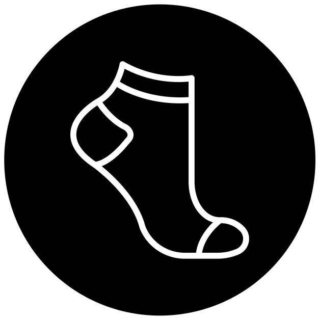 Estilo del icono de los calcetines de diseño vectorial