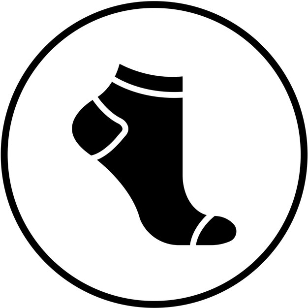 Estilo del icono de los calcetines de diseño vectorial