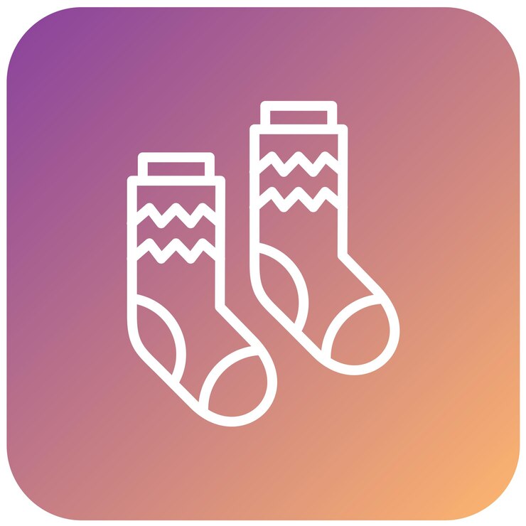 Vector estilo del icono de los calcetines de diseño vectorial