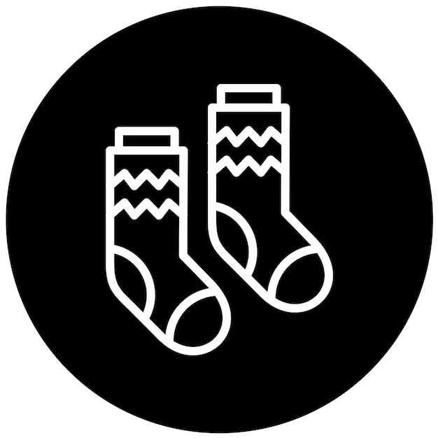 Estilo del icono de los calcetines de diseño vectorial