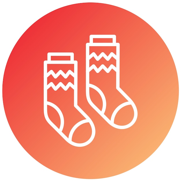 Estilo del icono de los calcetines de diseño vectorial