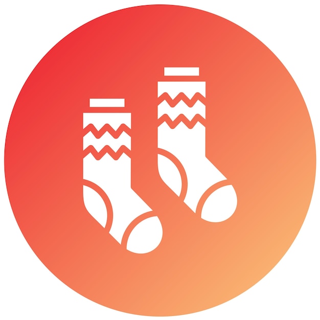 Estilo del icono de los calcetines de diseño vectorial