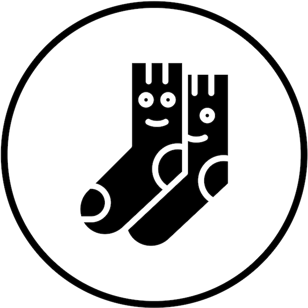 Estilo del icono de los calcetines de diseño vectorial