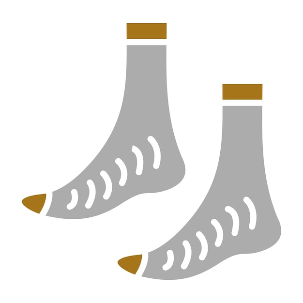 Estilo del icono de los calcetines de diseño vectorial