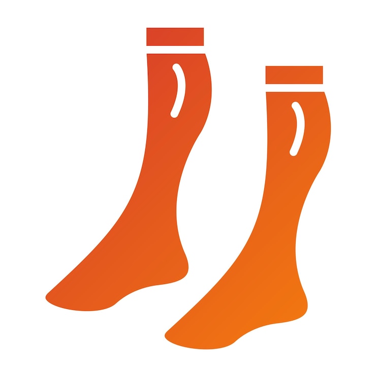 Vector estilo del icono de los calcetines