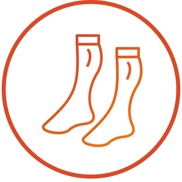 Estilo del icono de los calcetines