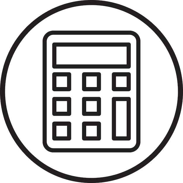 Estilo del icono de la calculadora de diseño vectorial