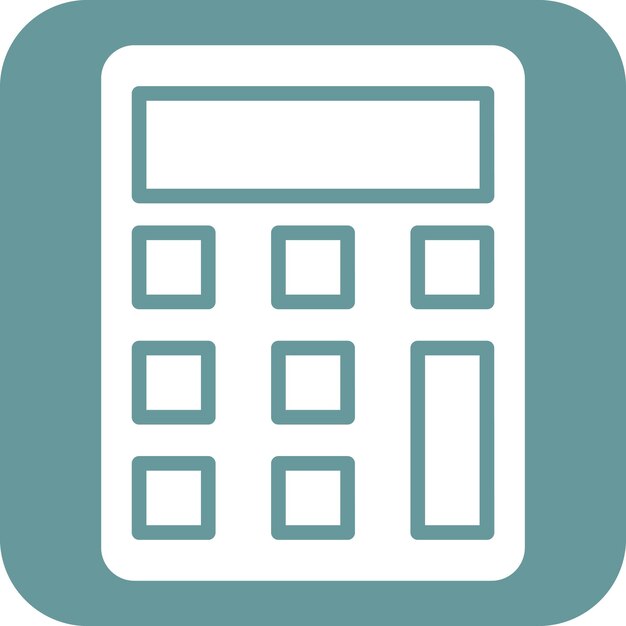 Estilo del icono de la calculadora de diseño vectorial