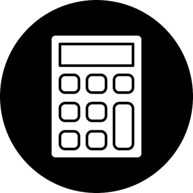 Estilo del icono de la calculadora de diseño vectorial