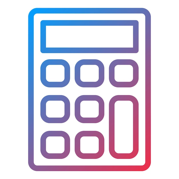 Estilo del icono de la calculadora de diseño vectorial