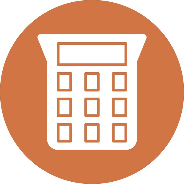 Estilo del icono de la calculadora de diseño vectorial