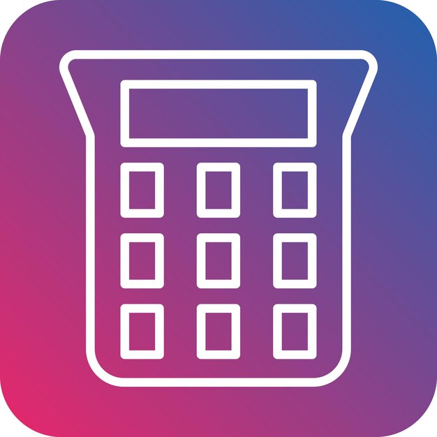 Estilo del icono de la calculadora de diseño vectorial