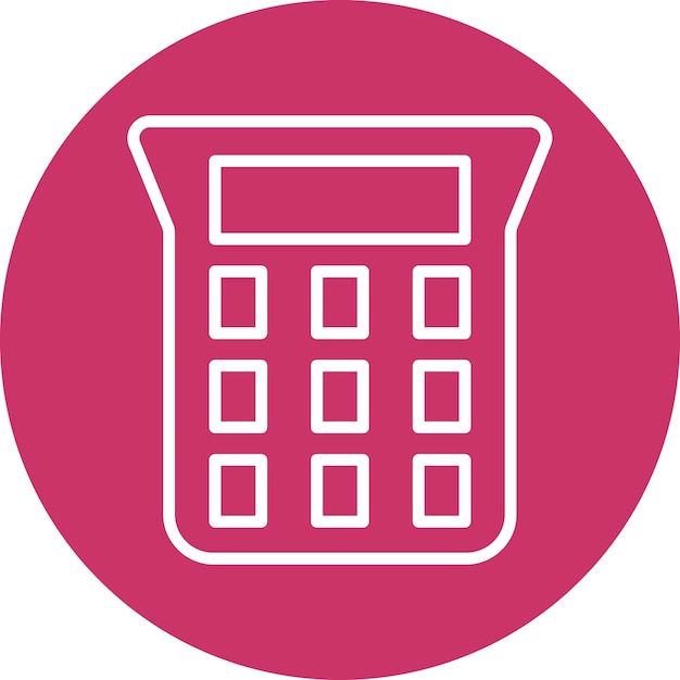 Estilo del icono de la calculadora de diseño vectorial