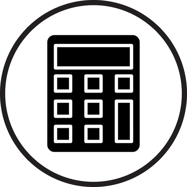 Estilo del icono de la calculadora de diseño vectorial