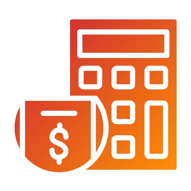 Estilo del icono de la calculadora de diseño vectorial