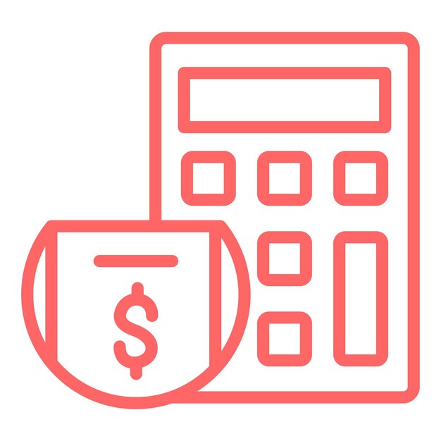 Estilo del icono de la calculadora de diseño vectorial