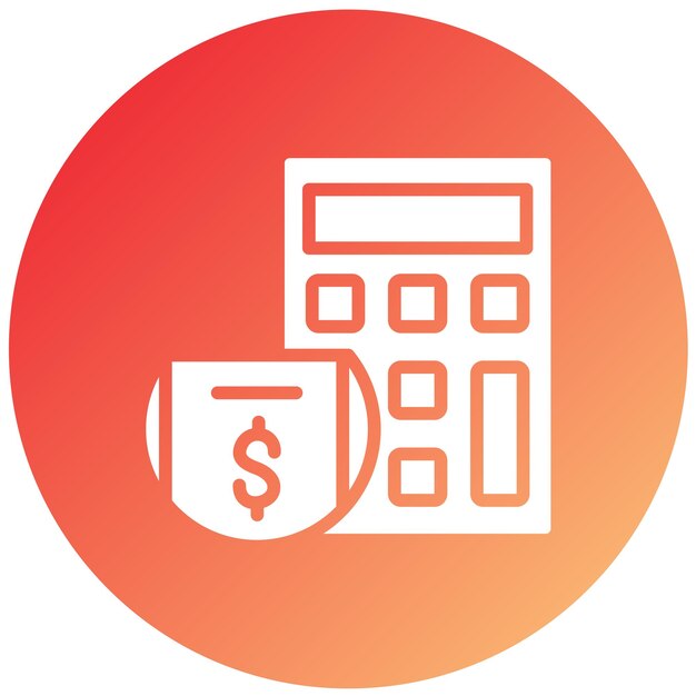 Estilo del icono de la calculadora de diseño vectorial