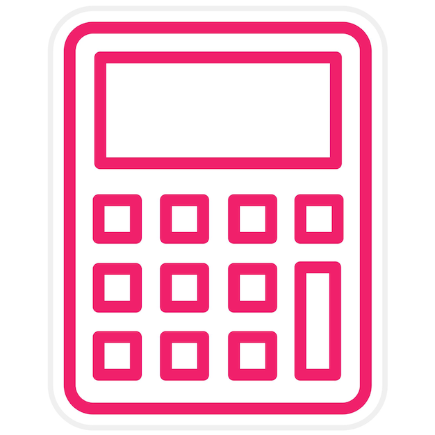 Estilo del icono de la calculadora de diseño vectorial
