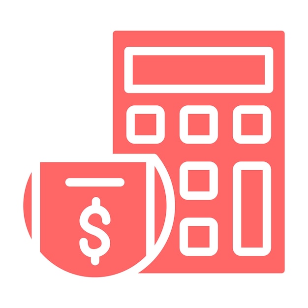 Estilo del icono de la calculadora de diseño vectorial