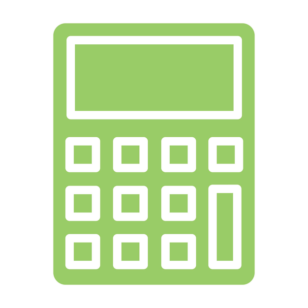 Estilo del icono de la calculadora de diseño vectorial