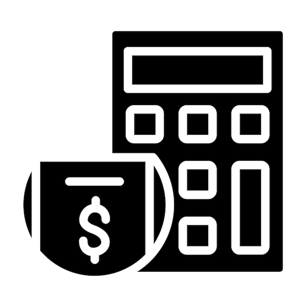 Estilo del icono de la calculadora de diseño vectorial
