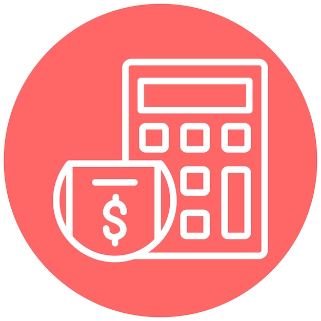 Estilo del icono de la calculadora de diseño vectorial