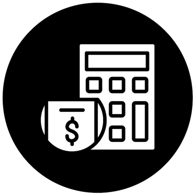 Estilo del icono de la calculadora de diseño vectorial
