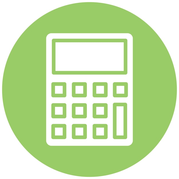 Estilo del icono de la calculadora de diseño vectorial