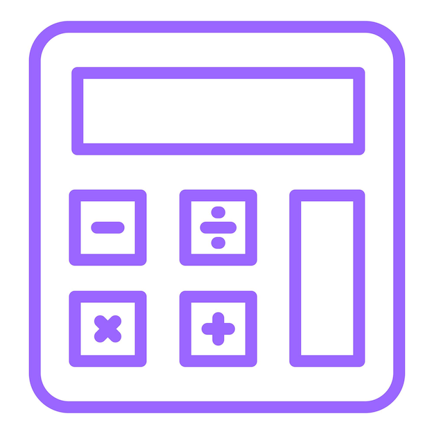 Estilo del icono de la calculadora de diseño vectorial