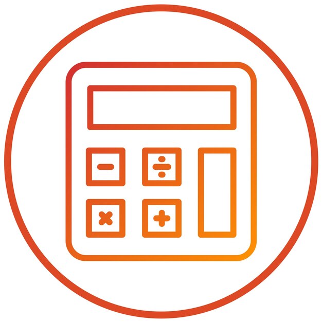 Estilo del icono de la calculadora de diseño vectorial