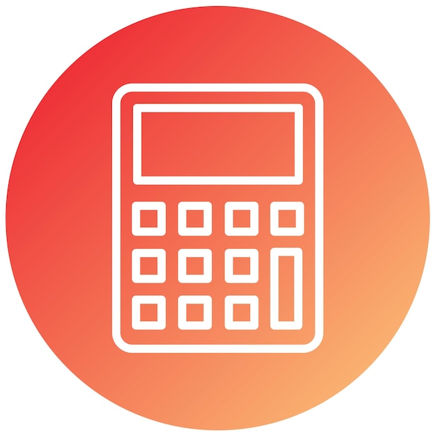 Estilo del icono de la calculadora de diseño vectorial