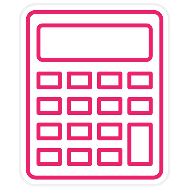 Estilo del icono de la calculadora de diseño vectorial