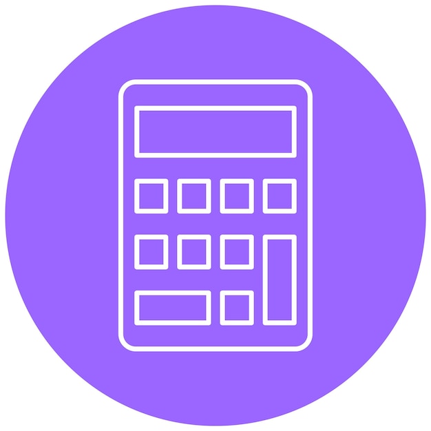 Estilo del icono de la calculadora de diseño vectorial