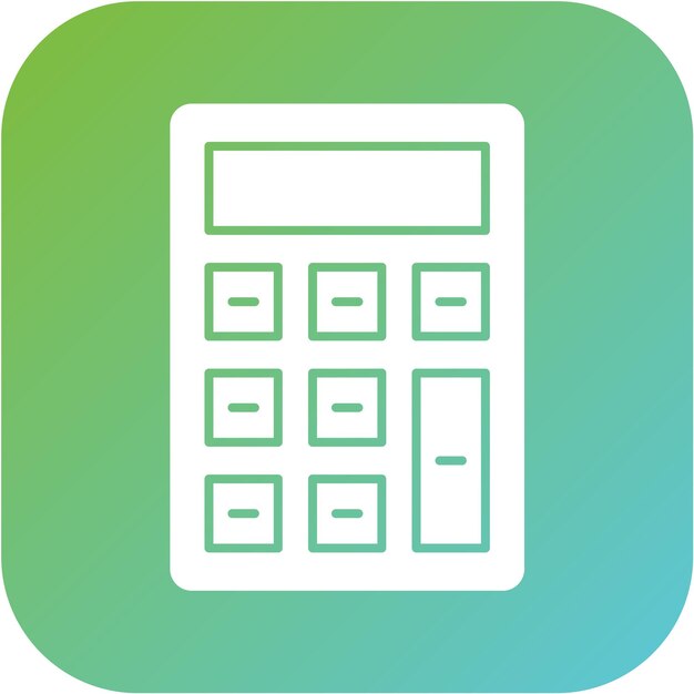 Estilo del icono de la calculadora de diseño vectorial