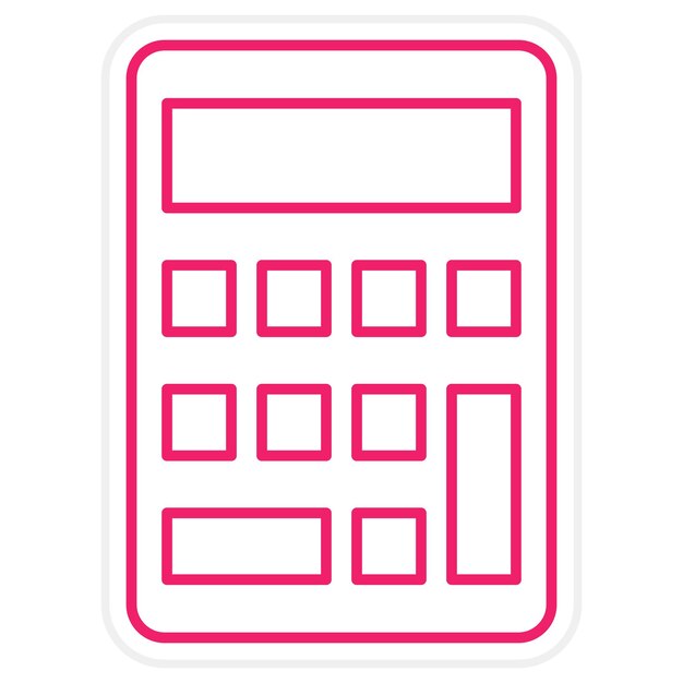 Estilo del icono de la calculadora de diseño vectorial