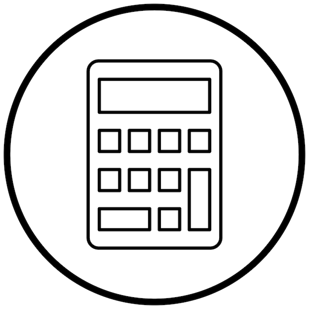 Estilo del icono de la calculadora de diseño vectorial