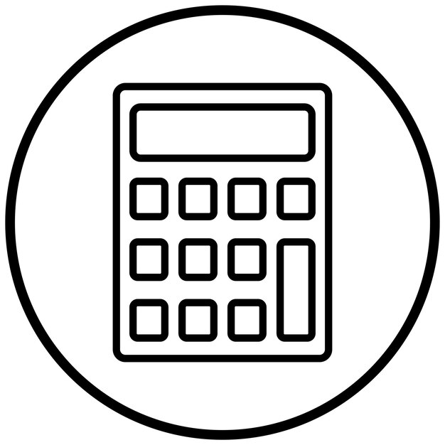 Estilo del icono de la calculadora de diseño vectorial