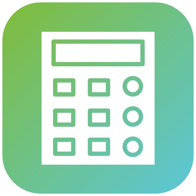 Estilo del icono de la calculadora de diseño vectorial