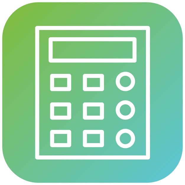 Estilo del icono de la calculadora de diseño vectorial