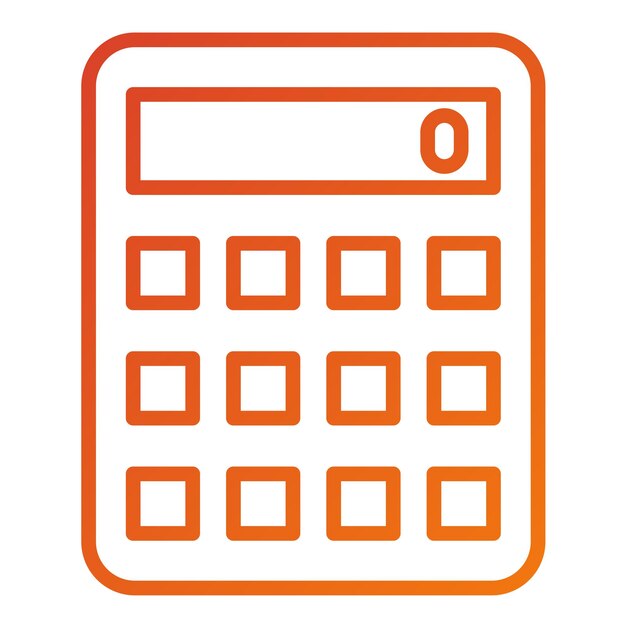 Estilo del icono de la calculadora de diseño vectorial