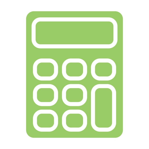 Estilo del icono de la calculadora de diseño vectorial