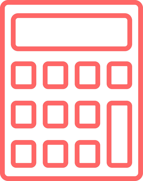 Estilo del icono de la calculadora de diseño vectorial