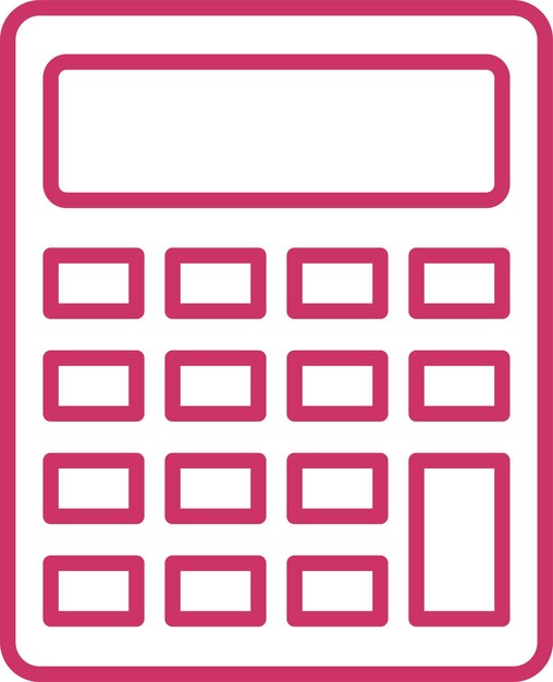 Estilo del icono de la calculadora de diseño vectorial