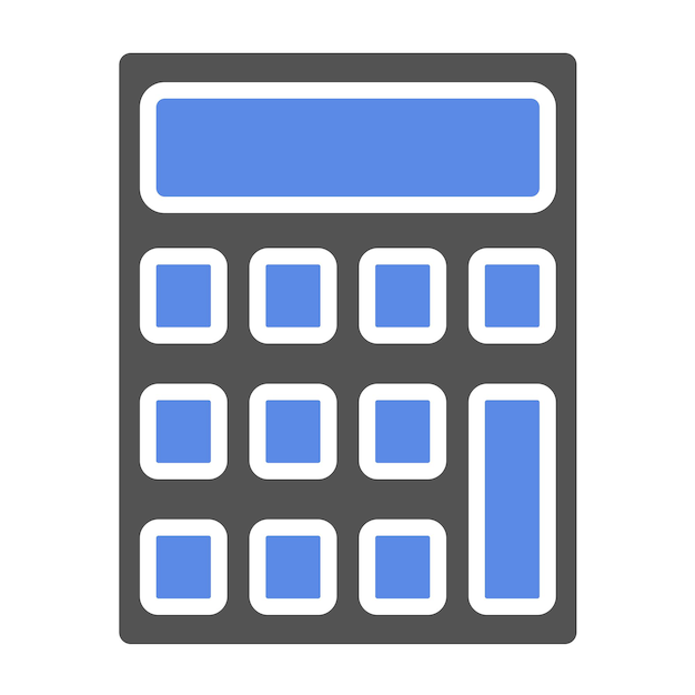 Estilo del icono de la calculadora de diseño vectorial