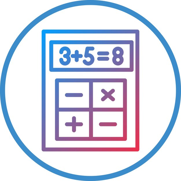 Estilo del icono del cálculo del diseño vectorial