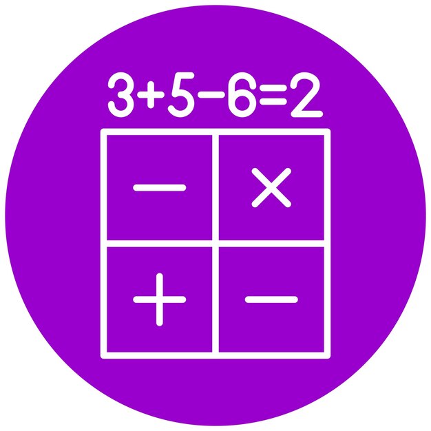 Estilo del icono del cálculo del diseño vectorial